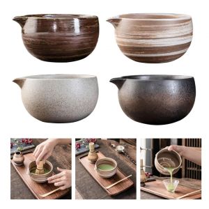 ENCOUNT ศิลปะชา ชามเซรามิกมัทฉะ มือสำหรับเด็ก เครื่องมือสำหรับพิธีชงชา อุปกรณ์เสริมชา จุได้มาก ถ้วยชงมัทฉะ