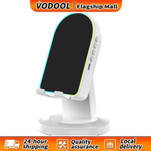 อุปกรณ์เสียงพกพาไร้สาย Bluetooth 2-in-1 พร้อมไฟ RGB และที่วางโทรศัพท์ สำหรับความบันเทิงในบ้าน