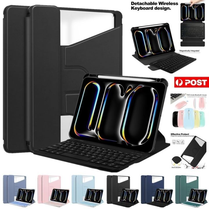 360 Rotation Wireless Bluetooth Keyboard Mouse for iPad Air 6th 5th 4th