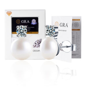 LOVETIA Anting Moissanite Perak Asli 925 Perhiasan Anting Bunga Wanita Moissanite Berlian 1.0 Ct Sertifikat GRA BTED005