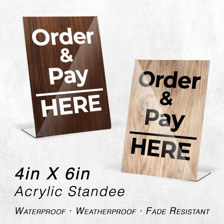 Order and pay here Acrylic Standee Wood Oak Design 4x6 inches ...