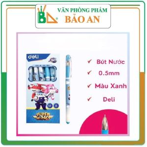 Hộp 12 Bút Deli Super Wings G12-PR nét 0.5mm màu tím Màu Xanh