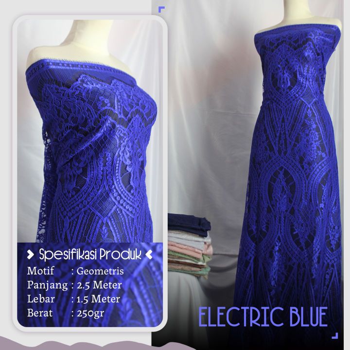 Kain Bahan Kebaya Brokat Semi Perancis Laminating New Entry