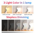 LED Desk Lamp USB Dimmable Touch with Calendar Temperature Clock Night Light Foldable Table Lamp for Study Reading Lamp. 