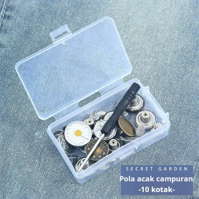 Detachable Waist Button Kancing Celana Jeans Model Lepas Pasang Bahan Logam Tusuk Adjustable Tanpa Dijahit HM1085