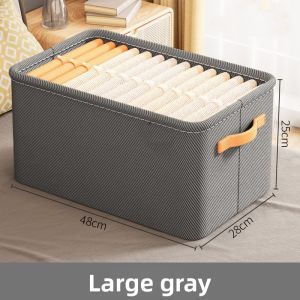 Clothing storage thickened fabric storage basket clothes and pants storage dormitory and home miscellaneous storage 82026
