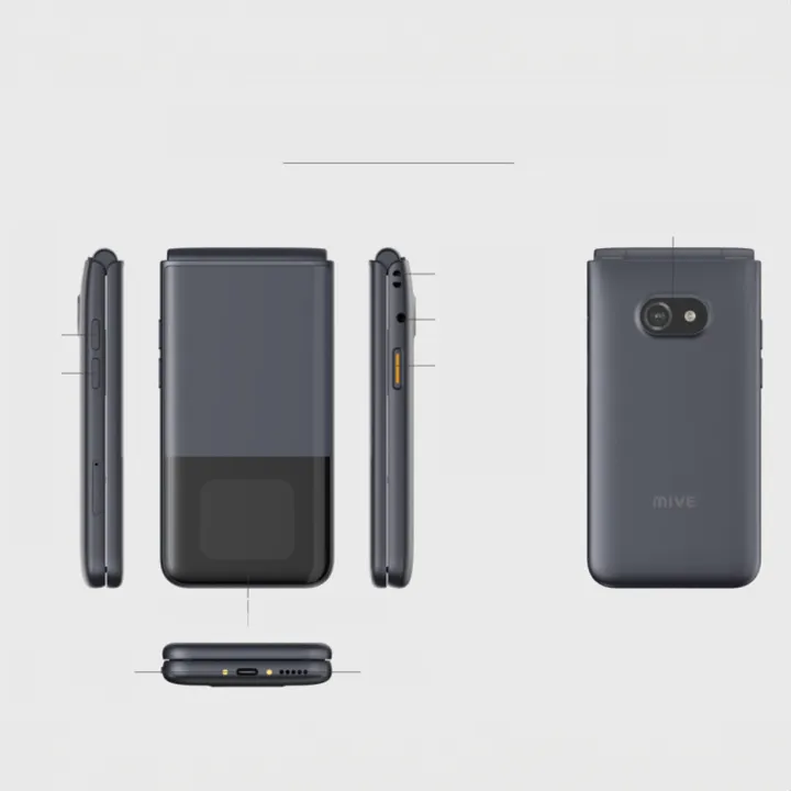 MIVE%20Style%20Folder2%2032GB%20AT-M140/Flip%20phone,%20feature%20phone%5BNew%20Box%5D%20-%20Image%205