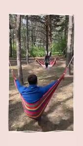 แบบพกพา เปลยวน280X80CM เปลญวนผ้าใบ(แถมฟรีกระเป๋าและเชือก) บ้าน เปลเดินป่าcamping hammock