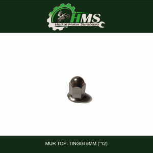 MUR TOPI TINGGI 8mm - (Drat 12) "CHROM" / MOR HEAD / COP TIGER / MEGA PRO / GL PRO (Harga Per 1 Biji)