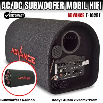 SPEAKER WIRELESS SUBWOOFER AUDIO MOBIL MURAH AC/DC HIFI BASS POWER AMPLIFER Jack Microphone Karaoke Speaker Tabung 6.5 inch ADVANCE T-102BT | speaker bluetooth full bass | speaker karoke | salon bluetooth | soundcard | subwoofer mobil - TOKO SINAR AUDIO