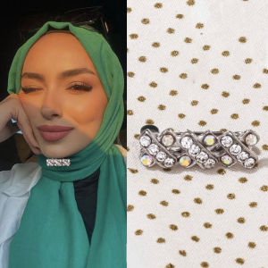 Bros Dagu Korea / Hijab / pashmina / kebaya / Krudung / Bros Peniti / model kotak silang (CM 147)