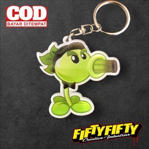 Gantungan Kunci Karakter REPEATER 2 Plants Vs Zombies Keychain Bahan Akrilik