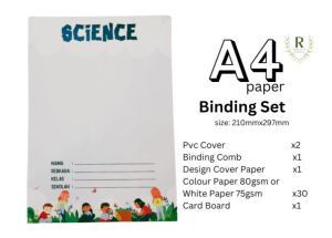 A4 Binding Set Buku Folio Buku Skrap Binding Paper with Pvc Cover and Plastic Comb 集锦簿