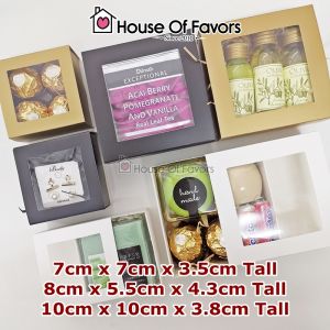 50pcs Drawer Box with Clear Window Handmade Soap Chocolate Packaging Box Gift Box Kotak Kurma Kuih Raya Coklat Kahwin