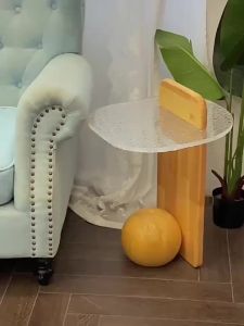 FFBH Wooden Coffee Tables Creative Corner Modern Side Table Beside Minimalist Tea Tables Living Room Bedroom Storage Furnitures 9H4B3