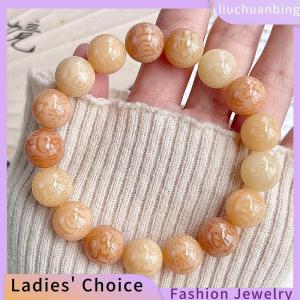 [Hot Sale Jewellery]liuchuanbing Natural Bodhi Root Bracelet With Round Beads Buddha Beads Recitation Beads Bracelets