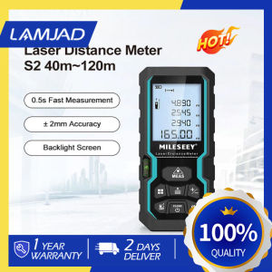 Mileseey S6 เครื่องวัดระยะด้วยเลเซอร์ 120M เครื่องวัดระยะเลเซอร์อินฟราเรด M / In / Ft / In + Ft เลเซอร์เทปวัดพื้นที่และพื้นที่