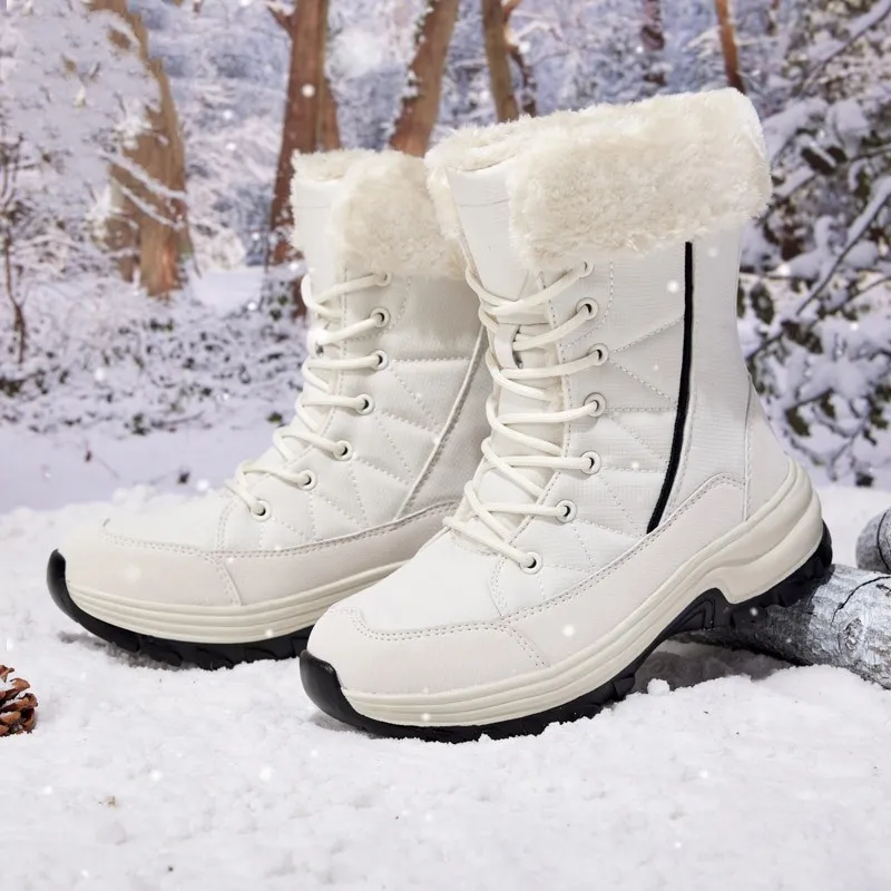 XueChur Winter Women Snow Boots Warm Plush Waterproof non-slip