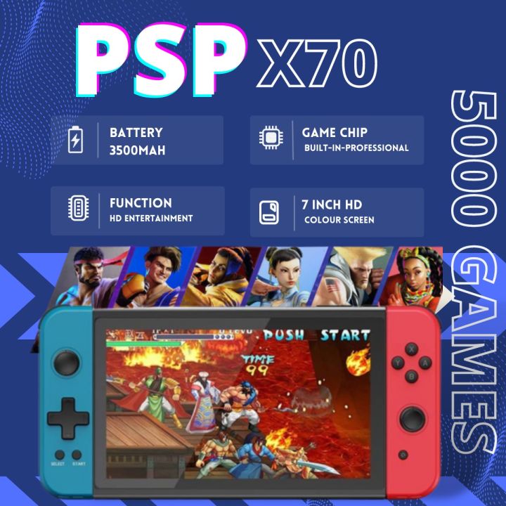 8.8 big campaign New psp X70 Video Game Console 7 Inch PSP Retro