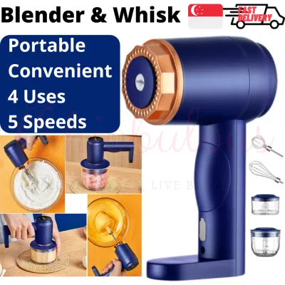 Plodon Portable Food Processor Blender Whisk Baby Multipurpose Wireless USB Charge Handheld Mixer Travel Codless