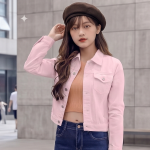 Áo khoác KAKI nữ AK003 mẫu áo khoác ngắn phong cách Harajuku tôn dáng thu đông