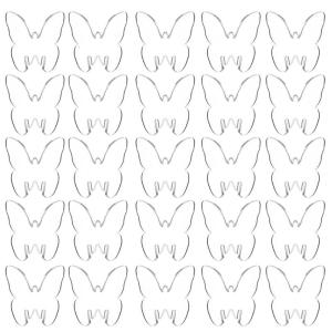 Bộ 20 dấu bướm Acrylic nhãn ly rượu vang rõ ràng nhãn cốc rượu phù hợp cho đám cưới và sinh nhật