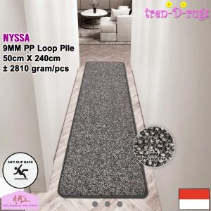 Tren-D-rugs Keset kaki tebal polos panjang alas lantai dapur kamar anti slip 50 cm x 240 cm - NMs