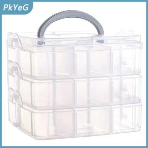PkYeG Hộp đựng đồ trang sức trong suốt hộp hoàn thiện dung tích lớn Hộp đựng bông tai hình vòng cổ Hộp đựng đồ trang sức hộp trang trí