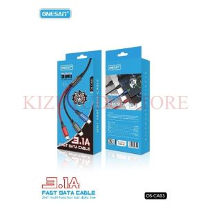ONESAM DATA CABLE / KABEL DATA ONESAM OS-CA03 3IN1 OUTPUT 3.1A