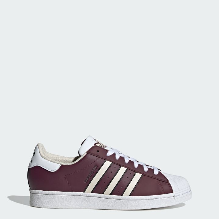 adidas Lifestyle Superstar Shoes Men Burgundy IF8071 | Lazada Singapore