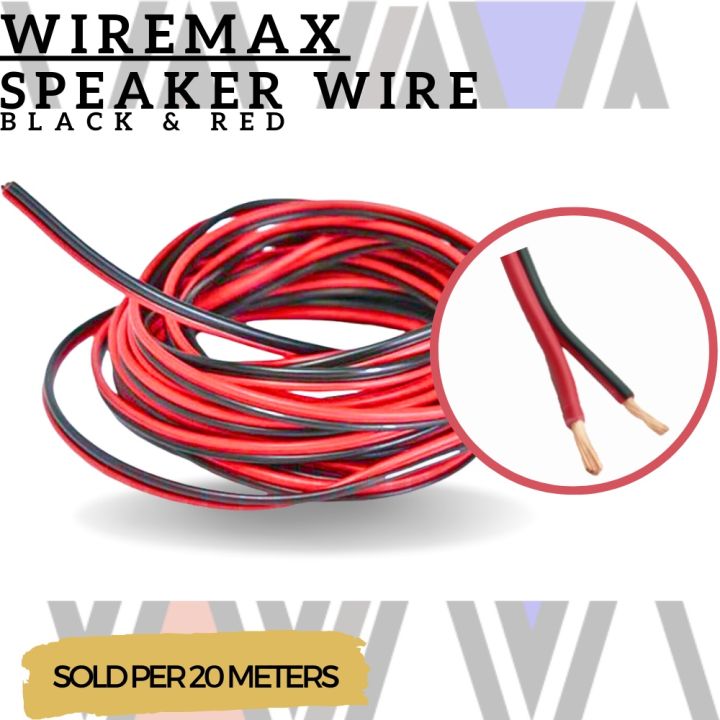 WIREMAX Speaker Wire Black and Red Size 16/2 , 18/2 and 22/2 Sold Per