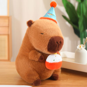 JOJO CASTLE Kawaii Capybara Plush Toy Cartoon Animal Creative Stuffed Doll Cute Backpack Key Pendant Soft Sofa Pillow Kid Birthday Xmas Gift