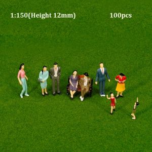 CRUSHES 10/100pcs 1:30 1:100 1:200 Scale Model Building People Figures Different Poses Mixed Color Passengers Stand/Sit People Model High Quality ABS Simulation Doll