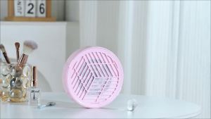 LIARTY Small Portable Nail Dust Collector: Nail Tech QuietVacuum - Nail Fan Dust Collector Vent with Filter Paper Sheets for Nail Art - Professional Nail Tool Supplies (Pink)