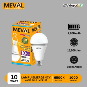 MEVAL Lampu Bohlam LED Emergency Magic Bulb - 10 Watt