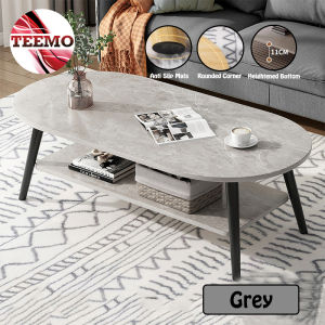 TEEMO 2 Layer Wooden Coffee Table Rounded Corner Home Living Room Small Tea Side Table - Fulfilled by TEEMO SHOP