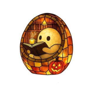 Đèn đọc sách làm bằng tay Halloween Đèn đọc sách ban đêm lên dễ thương trang trí bữa tiệc Halloween nightlight cho độc giả & người yêu sách