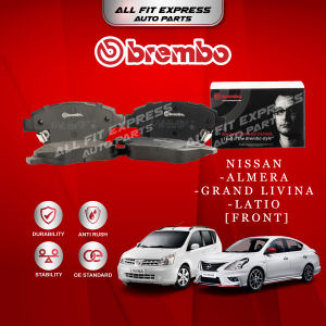 NISSAN ALMERA GRAND LIVINA LATIO FRONT (DEPAN) BREMBO BRAKE PAD 100% ORIGINAL AUTHENTIC PRODUCT (PRICE FOR 4 PCS)