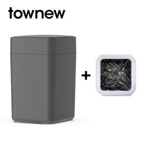 TOWNEW T1S smart sensor trash can T1S Second Generation sensor lid opening automatic packaging and bag changing household 15.5L NEW