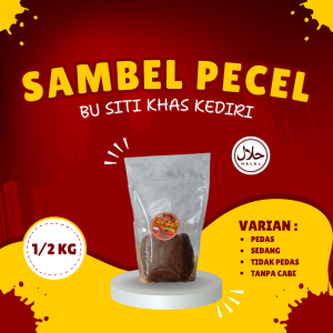SAMBEL PECEL KEDIRI RASA PEDAS KEMASAN  TIDAK ENAK GARANSI UANG KEMBALI| 500 GRAM | 1/2 KG (PEDAS)