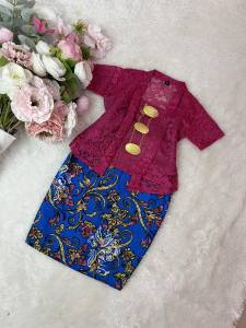 Kebaya kids murah baju raya anak budak pink electric newborn -4years 2025
