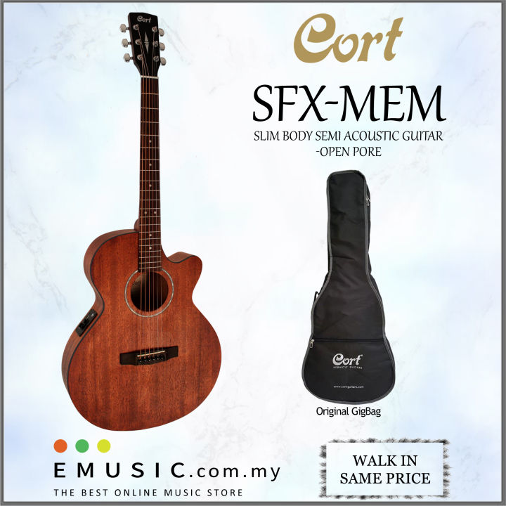 Cort SFX-MEM OP Open Pore Slim Body All Mahogany Acoustic Electric Guitar  with GigBag SFX ME SFXME