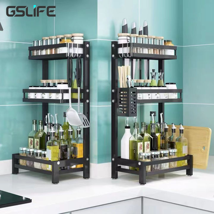GSlife 2/3 layers Stainless Steel Kitchen Organizer Spice Rack