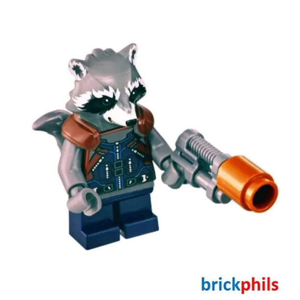 Lego%20Marvel%20Minifigure%20sh384%20Rocket%20Raccoon%20-%20Dark%20Blue%20Outfit%20-%20Image%202