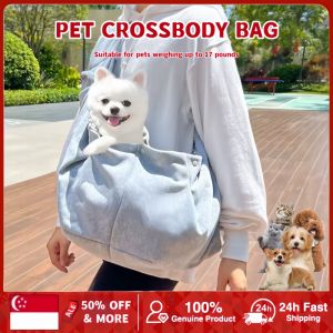 Reversible Pet Dog Sling Puppy Carrier Hands-free Sling Pet Dog Cat Bag Carrier Soft Comfortable Puppy Kitty Double-sided Pouch