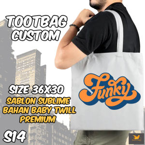 Tote Bag Custom Request Sesuai Keinginan Ukuran 36x30 Sablon Sublime (S14)