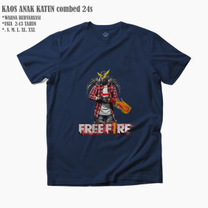 Baju Kaos Anak Free Fire Elite Cees Gank Versi SG Meteor Bahan Katun Combed 24s