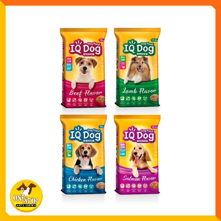 IQ Dog Food 13.5kg / 15kg (Chicken / Beef / Salmon / Lamb) Lazada