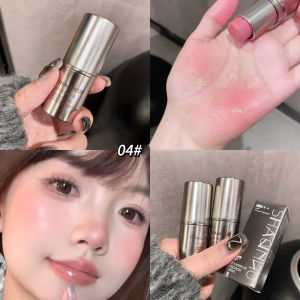 ไฮไลท์แวววาวแสงน้ำกันน้ำติดทนนานคอนทัวร์ใบหน้าให้ความสว่างสดใสเครื่องสำอางแต่งหน้าบลัชออนสีแดง