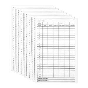 5/10pcs Golf Scorecard Coated Paper Recording Cards Light weight Portable Golf Competition Scorecards Easy to Use